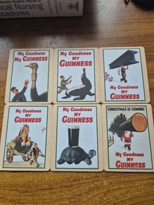 Rare Find. My Goodness My Guinness Vintage Coasters Lot Of 6 Original Different Themes
