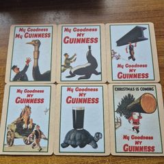 Rare Find. My Goodness My Guinness Vintage Coasters Lot Of 6 Original Different Themes