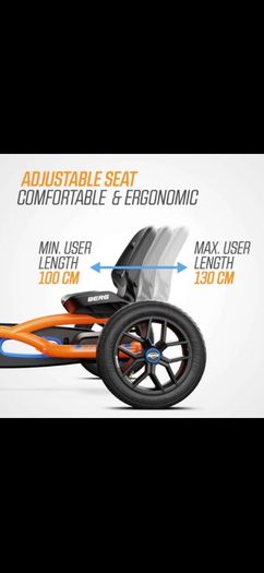 BERG Buddy Pedal Go-Kart Orange/Black Flame Edition