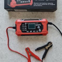 Car Battery Charger 6A 12V Car and Motorcycle Battery Charging Device Lead-acid Battery Smart Repair LCD Display