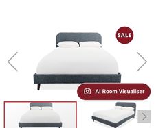 Light Grey Velvet King Size Bedframe