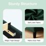 Single Bed Frame with Headboard, 90 X 190, Green Upholstered Bed Frame, Adjustable, Heavy Duty, Easy Assembly, No Box Spring Needed Image 6