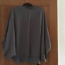 Replay Ladies Grey Batwing Sleeve Top Size Small Image 2