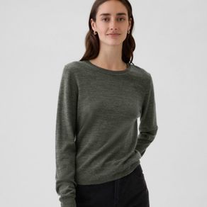 GAP Premium Merino Wool Crewneck Knit Sweater Jumper  Charcoal Grey Size Medium