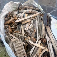Skip bags of wooden deck that was lifted