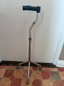 Stainless steel height adjustable walking stick