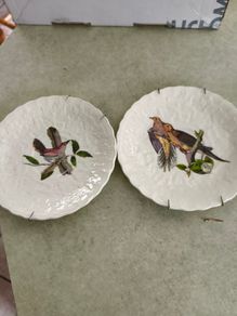 SET OF 2 HANGING PLATE Alfred Meakin Audubon Birds of America Teacup Saucer 5.75 Inches.