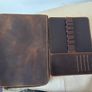A5 Cowhide Leather zipped organiser with pen and card slots - brand new Image 2