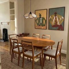 Meredew Mid Century Teak Extending Dining Table & 6 Chairs