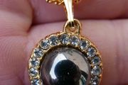 18K Gold Plated Pendant Necklace length 9,5" - 7,0g