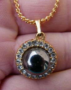 18K Gold Plated Pendant Necklace length 9,5" - 7,0g