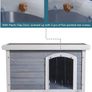 Dog Kennel for Outside,Dog House with Removable Floor for Easy Cleaning, Insulated Outdoor Wooden Dog House,Pitch Roof, Small Hide Shelter, 78cm x 53cm x 58cm (FREE SHIPPING) Image 3