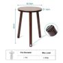 Set of 2 Wood Plant Stand Mid Century Side Table 16.5 Tall Round Side End Table Flower Pot Holder Home Decor Image 3