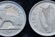 [#447] - Ireland 1967 | 3 Pence | Irish 3d | Hare | KM.12a | MS