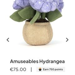 New JELLYCAT Amuseables Hydrangea