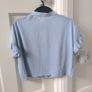 Boohoo blue ruffled cropped blouse Image 5