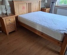 Bed with matching lockers and mattress