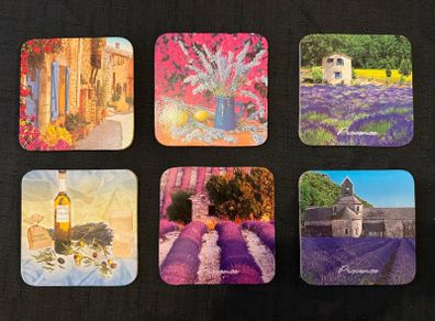 Brand new coasters (x6) from Provence, France