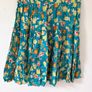 Makani Teal botanical floral midi skirt S/M 10/12 Image 2