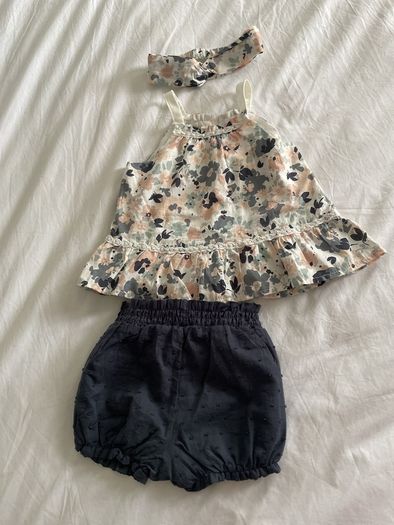 baby girl summer outfit size 6-9 months 74 cm