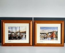 Val Byrne prints Galway Hooker boats