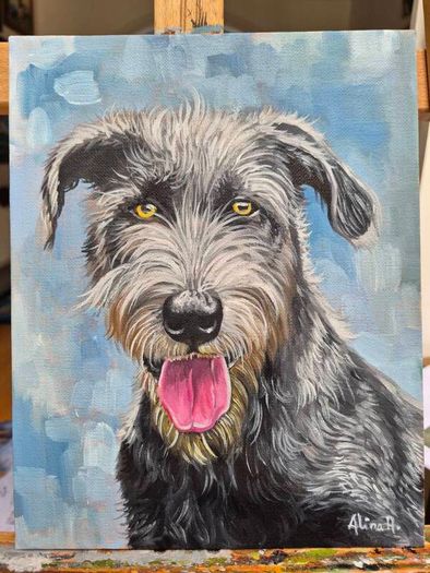 Irish Wolfhound - oil painting