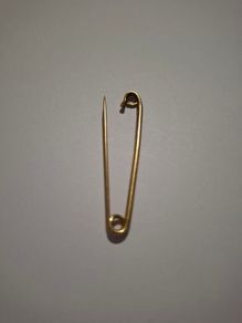 Gold safety pin