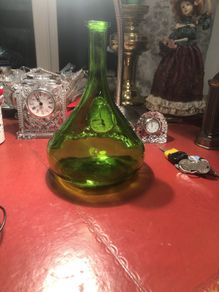 green glass bottle