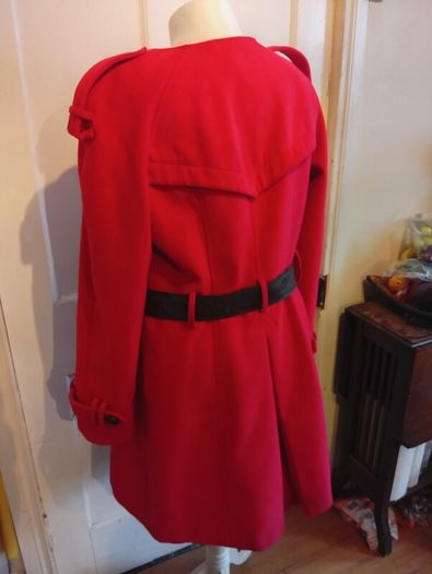 gorgeous red coat with belt