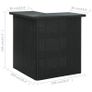 Corner Bar Table Black 100x50x105 cm Poly Rattan Image 2