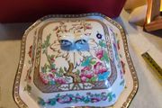 Vintage Bridgwood Indian Tree Dish With Lid