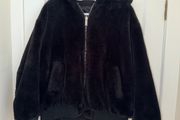 Zara TRF Reversible Faux Fur Women's Bomber Jacket in Black - size XS
