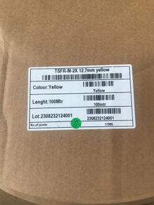 heat shrink tape 12.7mm tsfr-m-2x 12.7mm yellow 100Mtr