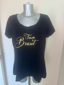 Team Braut black T-shirt size UK20 EU50 Postage included