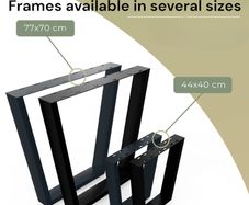 Metal Table Legs Type V Loft Style 77/70 cm Set of 2