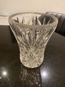 Crystal vintage glass vase