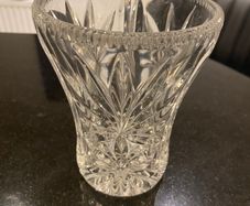 Crystal vintage glass vase