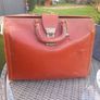 1950s leather doctor's bag, Cunard sticker, D18 Image 7