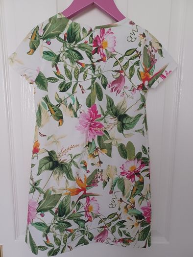 Next Girls Floral Shift Dress 100 % Cotton Age 8