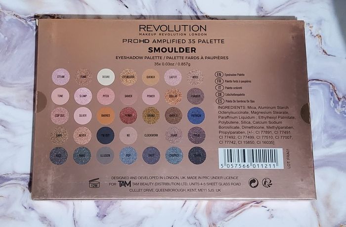 Revolution Pro HD Amplified 35 Palette - SMOULDER - New