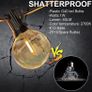Outdoor LED String Lights Mains Powered 15M/50FT, G40 Waterproof Patio Bistro Hanging Lights with 1W 26 Plastic Bulbs 1 Spare MULTIPLE SIZES AVAILABLE, SEE DESCRIPTION (FREE POSTAGE) Image 3