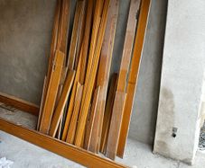 8 x Solid Oak Doors, frames, skirting etc