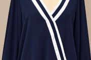 SHEIN Curve Navy &amp; White Blouse 1XL brand new