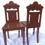 CLEARANCE PAIR of antique 19th century Victorian mahogany hall chairs Image 10