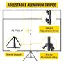 Tripod Projector Screen with Stand 100inch 16:9 4K HD Projection Screen Stand Wrinkle-Free Height Adjustable Portable Screen for Projector Indoor Image 3
