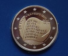 Estonia 2 Euro Base Metals Brilliant Uncirculated Coin 2022 - 150th anniversary of the Society of Estonian Literati