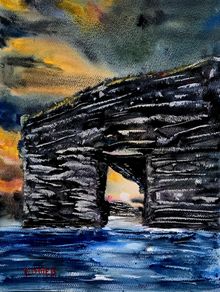 loop head watercolour