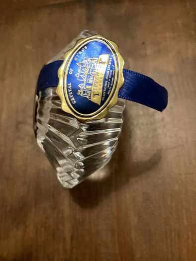 Tipperary Crystal vintage unused desk clock