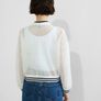 Lace Mix Knit Bomber Jacket Image 2