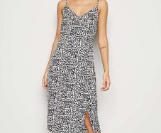 NEW LOOK, White Leopard Print dress, Size 10